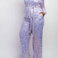 The Curve La - Plus Size Sequins Shirt And Wide-leg Pants Set