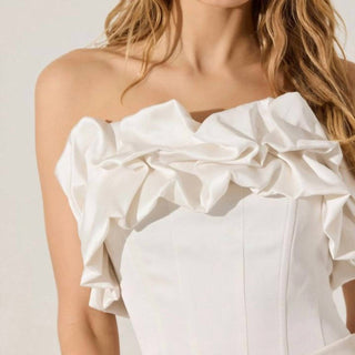 Astr - Sarahi Strapless Ruffled Corset Top