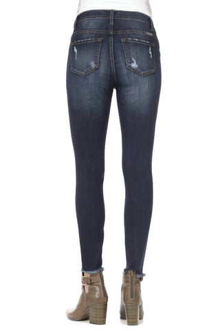 Kancan - Maternity Distressed Frayed Ankle Jeans