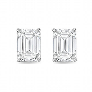 Diana M Jewels - 2.00 Cts Emerald Cut Lab Diamond Stud Earrings
