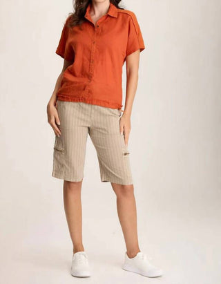 Xcvi - Favian Bermuda Pinstripe Shorts