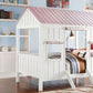 Spring - Full Bed - White / Pink