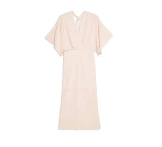 Topshop - Chiffon Dress Batwing High Slit Midi Tea Dress