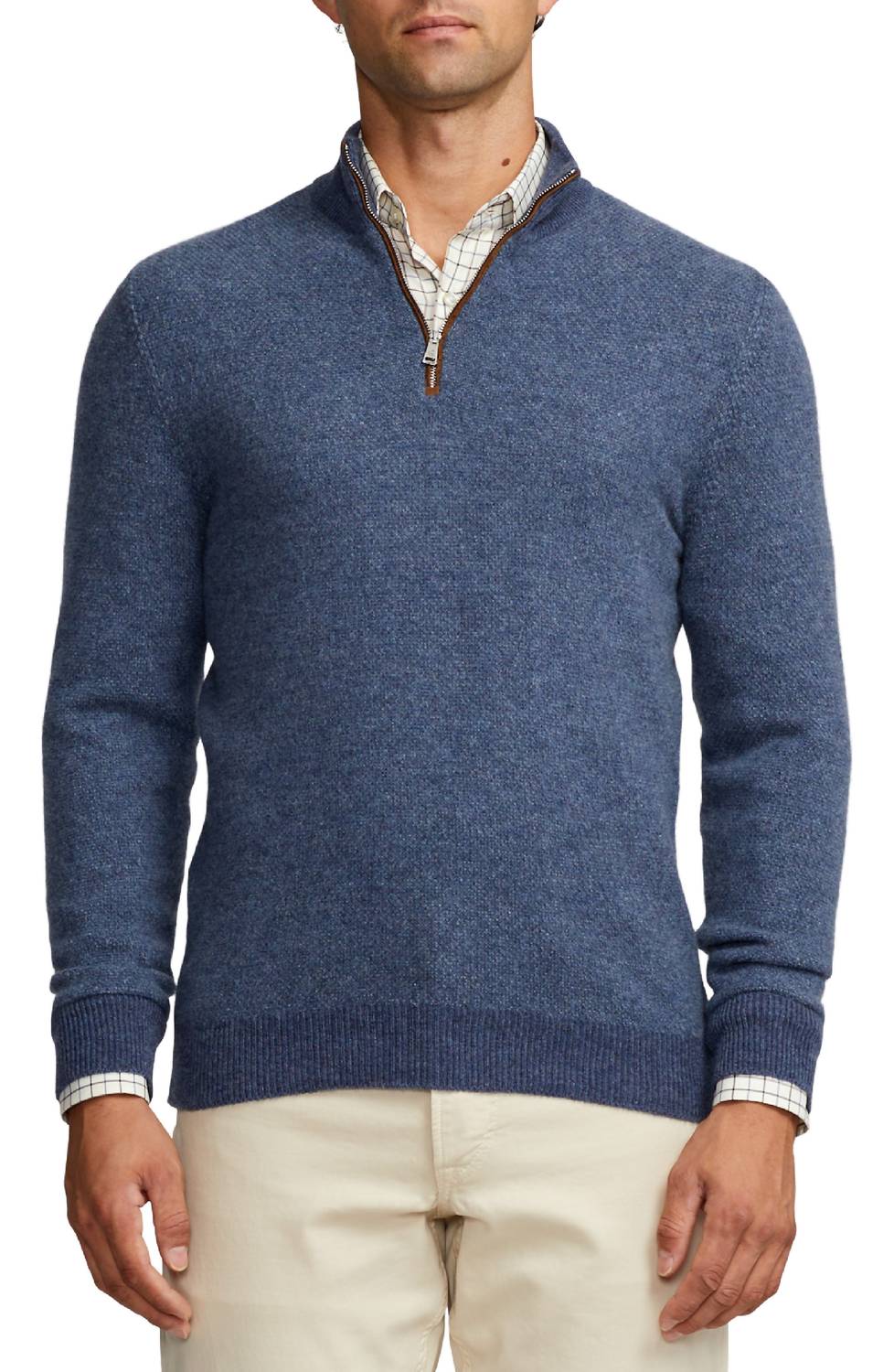 Pendleton - Wool Mock Neck 1/4 Zip Sweater