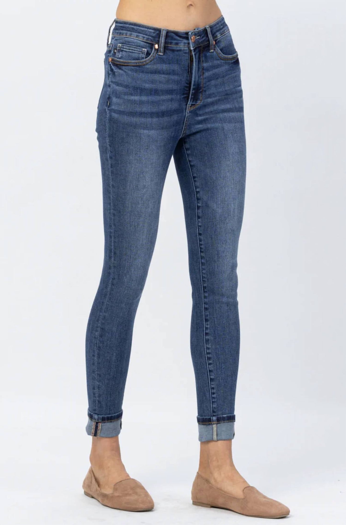 Judy Blue - Cuffed Tummy Control Skinny Jeans