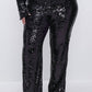 Good American - SEQUIN WIDE LEG PANTS