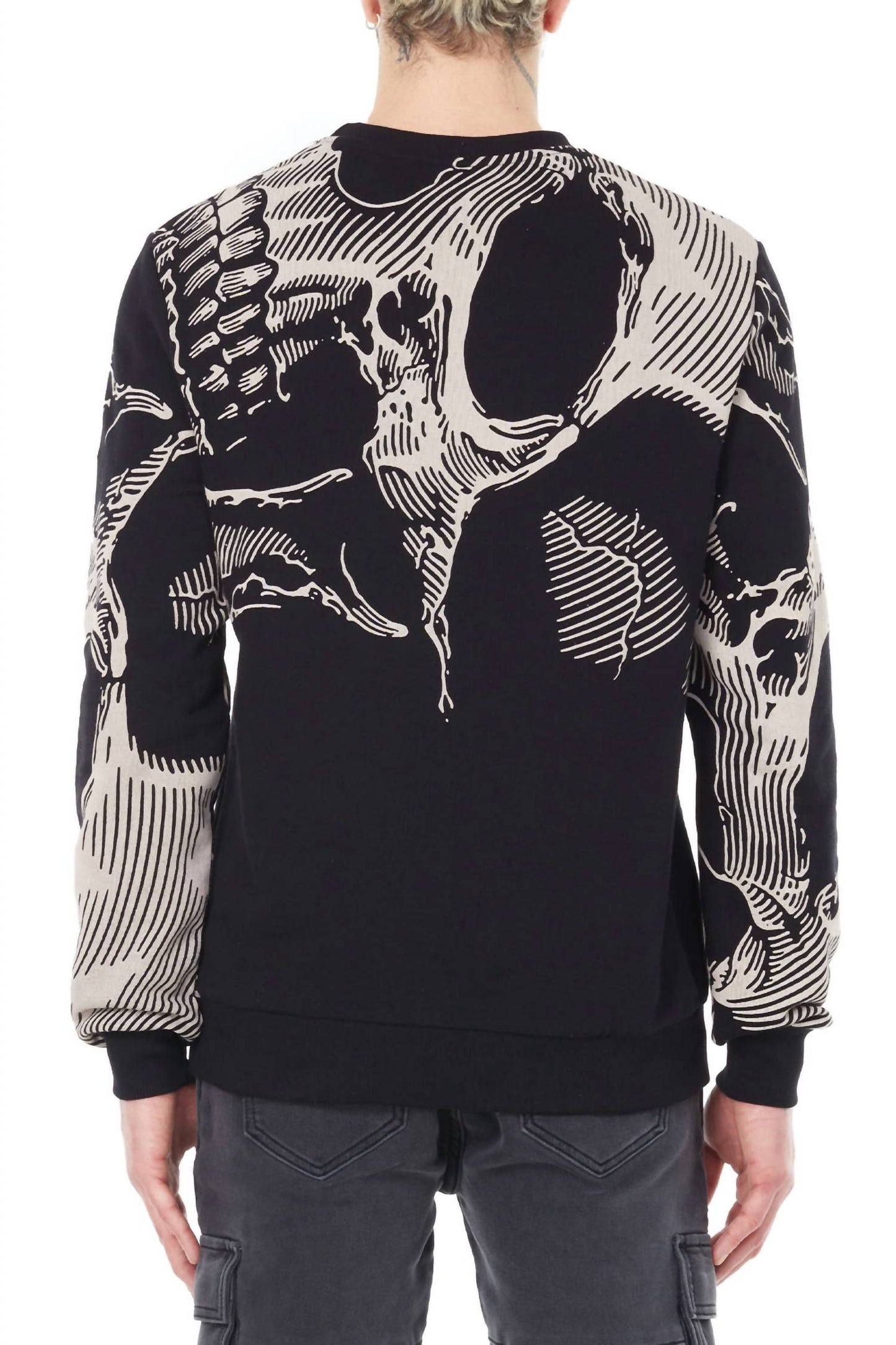 Eleven Paris - Knit Printed Bottom Zip Sweatshirt