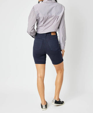 Judy Blue - High Waist Garment Dyed Bermuda Shorts