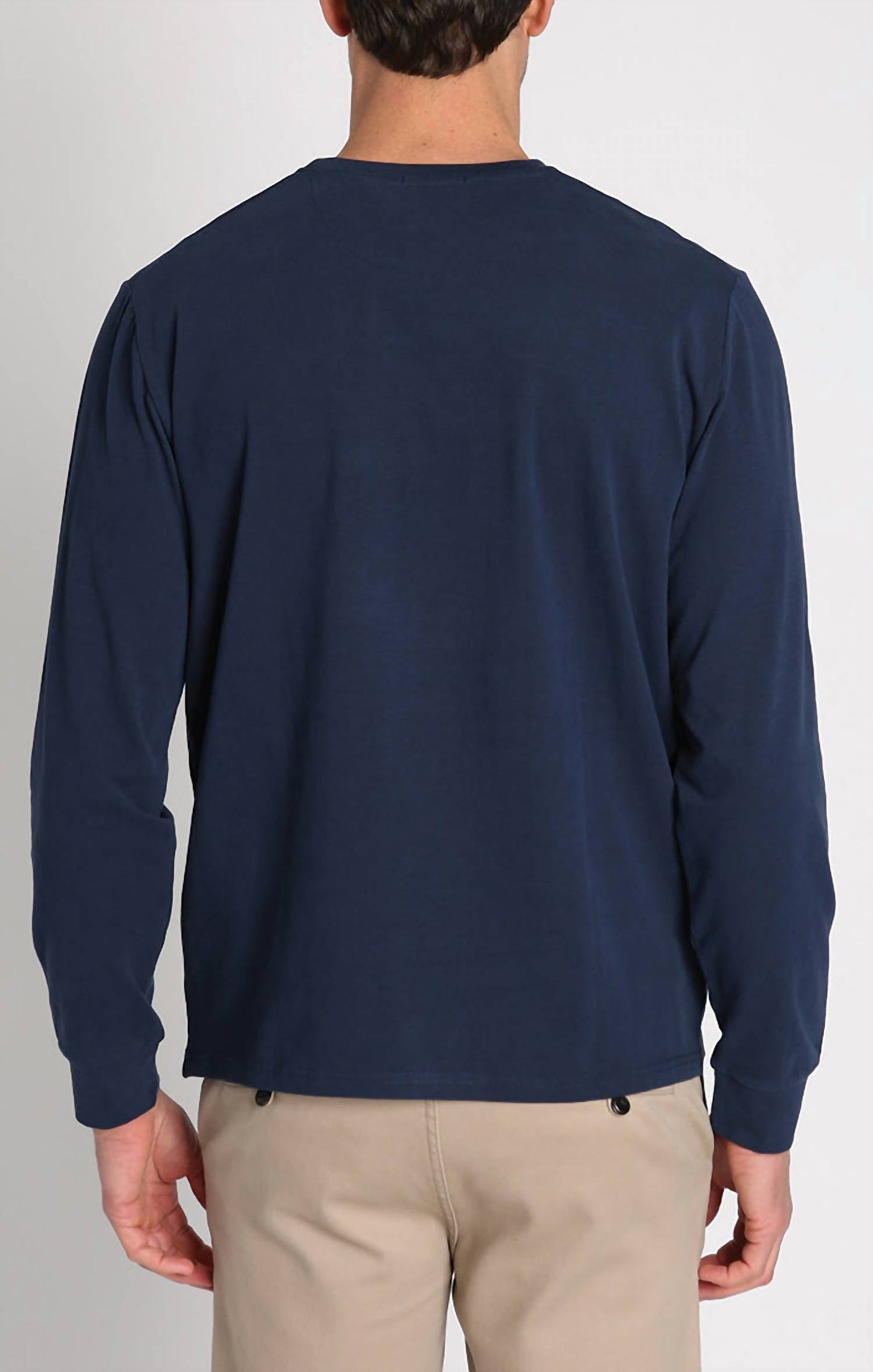 Jachs New York - Bryant Long Sleeve Sueded Cotton Crewneck Shirt