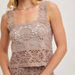 Bluivy - Women's Alanis Crochet Square Neck Tank Top