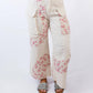Pol - Wavy Pattern Crochet Detail Denim Pants