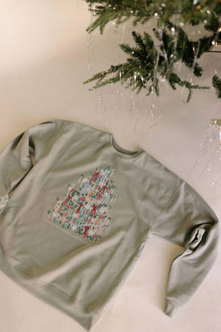 Chaudoin Creations - Ginger Christmas Tinsel Tree Sweatshirt