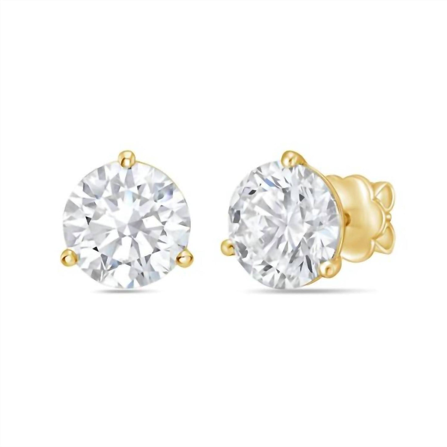 Diana M Jewels - Women's Lab Grown Martini Round Diamond Stud Earrings