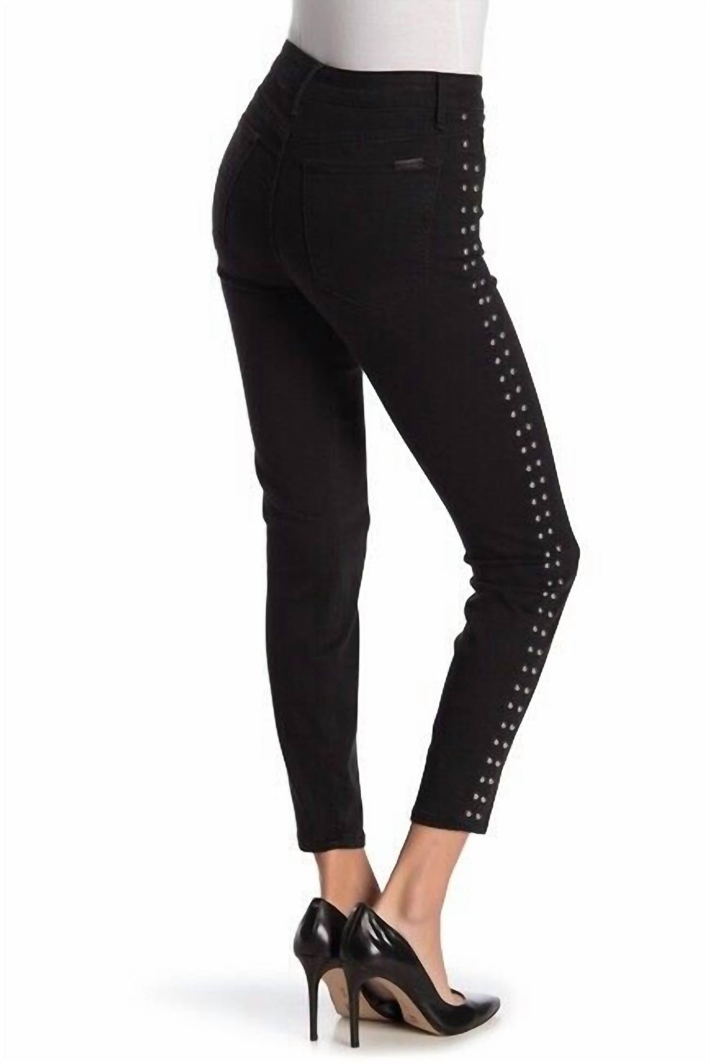 Joe'S Jeans - Charlie Studded High Rise Skinny Ankle Jeans