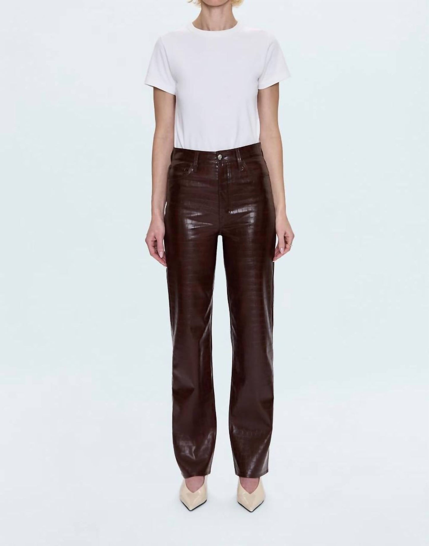 Pistola - Cassie Super High Rise Croc Straight Pant