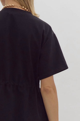 Entro - Drawstring Waist Mini Dress