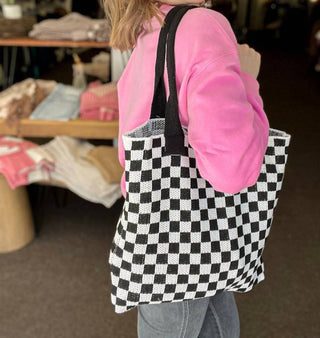 Zenana - Retro Check Tote Bag