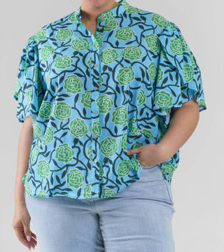 De Loreta - Daniela Button Down Blouse - Plus