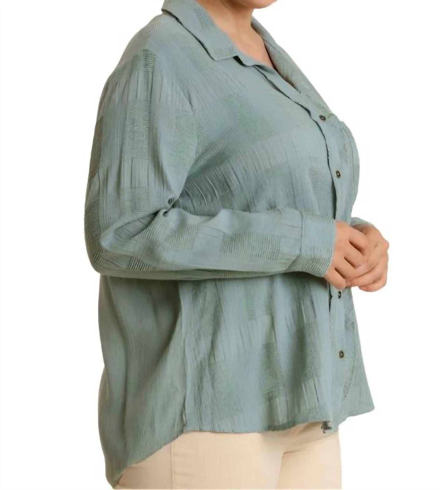 Umgee - Chenille Button Down Top