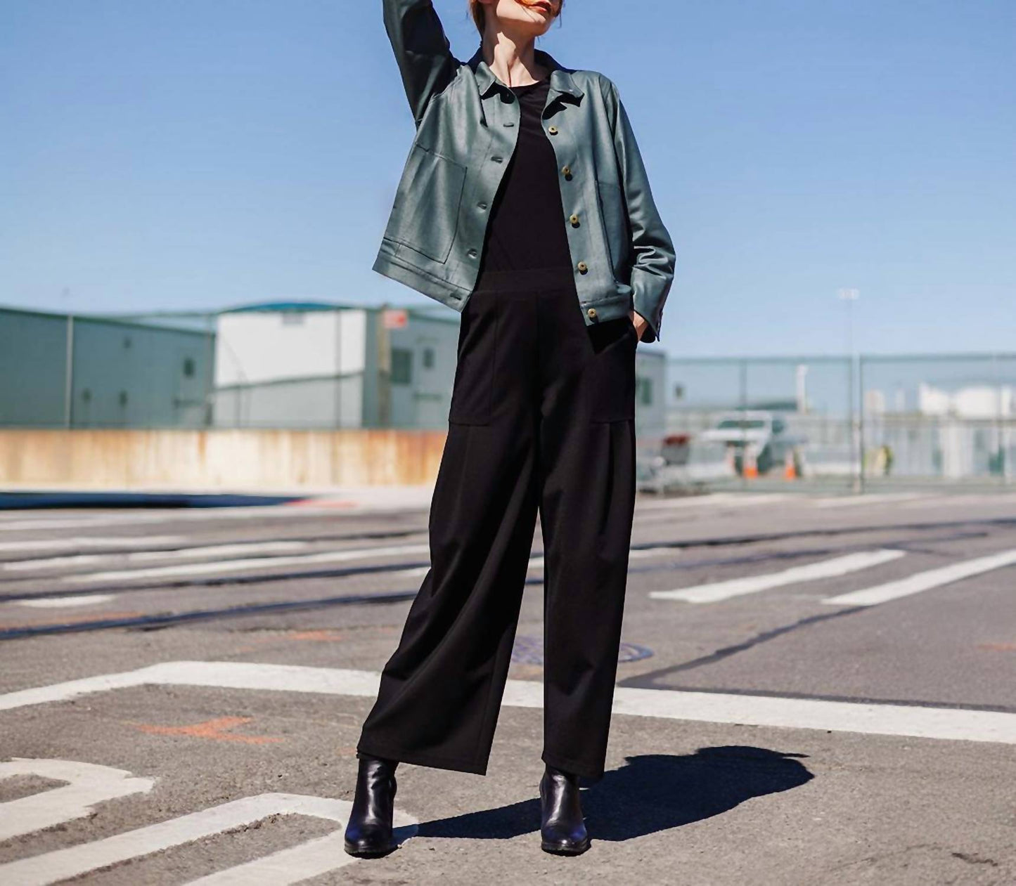 Clara Sunwoo - Liquid Leather Button Front Jacket