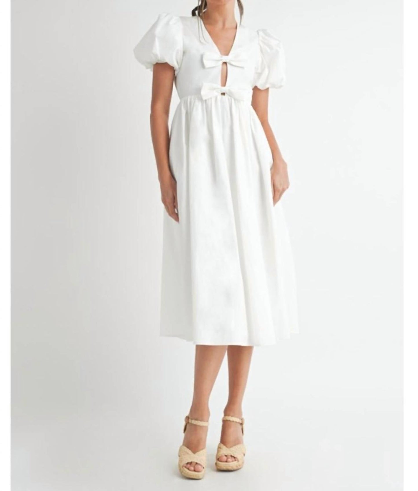 Endless Blu. - Women's Bow Midi Dress
