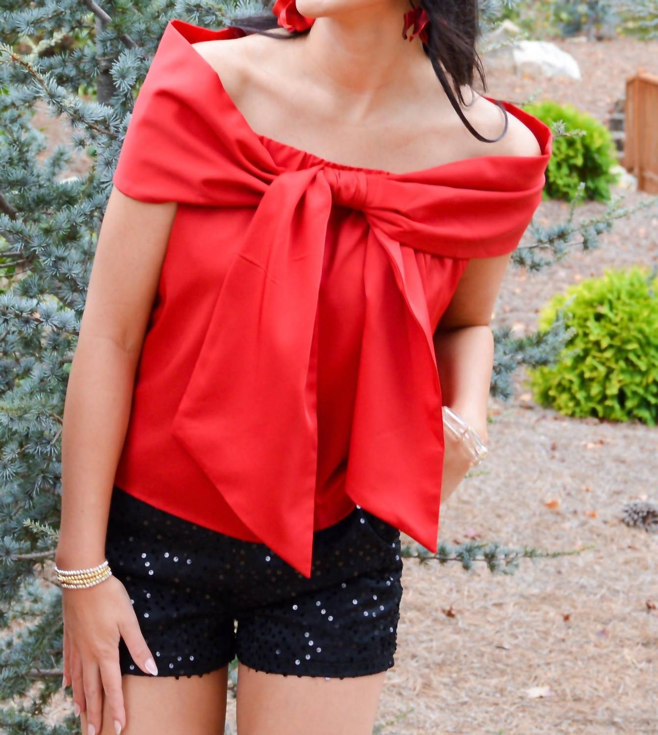 Tcec - Bowtiful Bliss Off The Shoulder Top