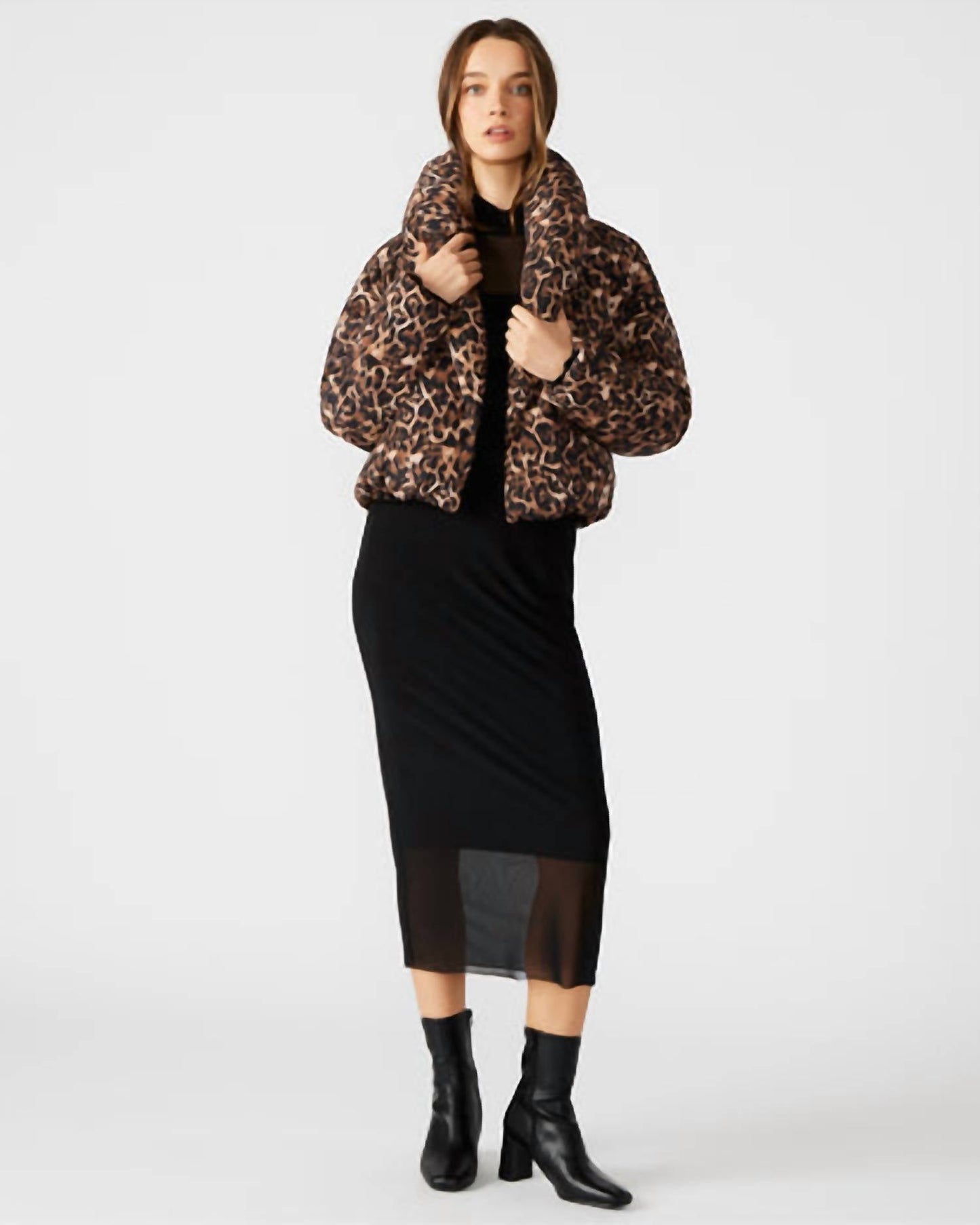 Steve Madden - Evy Leopard Puffer Jacket
