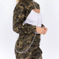 American Bazi - Camouflage Cropped Jacket With Chains