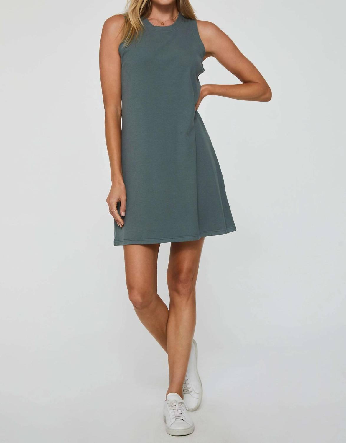 Another Love - Justine High Neck Ribbed Dress