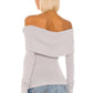 Free People - We The Free Snowbunny Off Shoulder Ribbed Long Sleeve Top