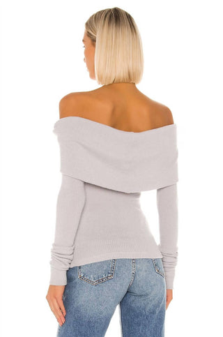 Free People - We The Free Snowbunny Off Shoulder Ribbed Long Sleeve Top