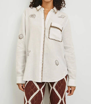 Rails - Saya Marine Embroidery Button-down