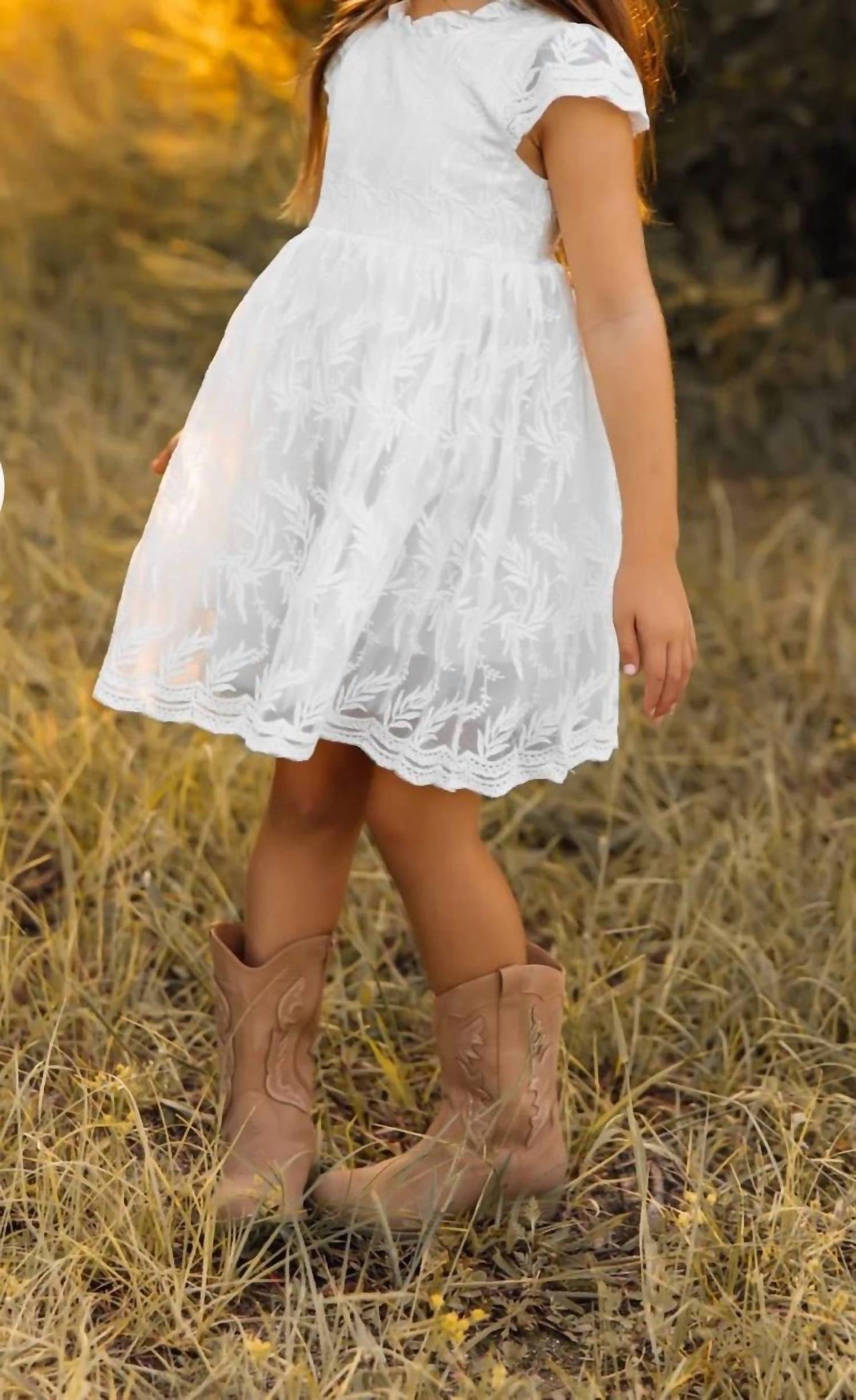 Indie Blue - Girls' Tabitha Lace Dress