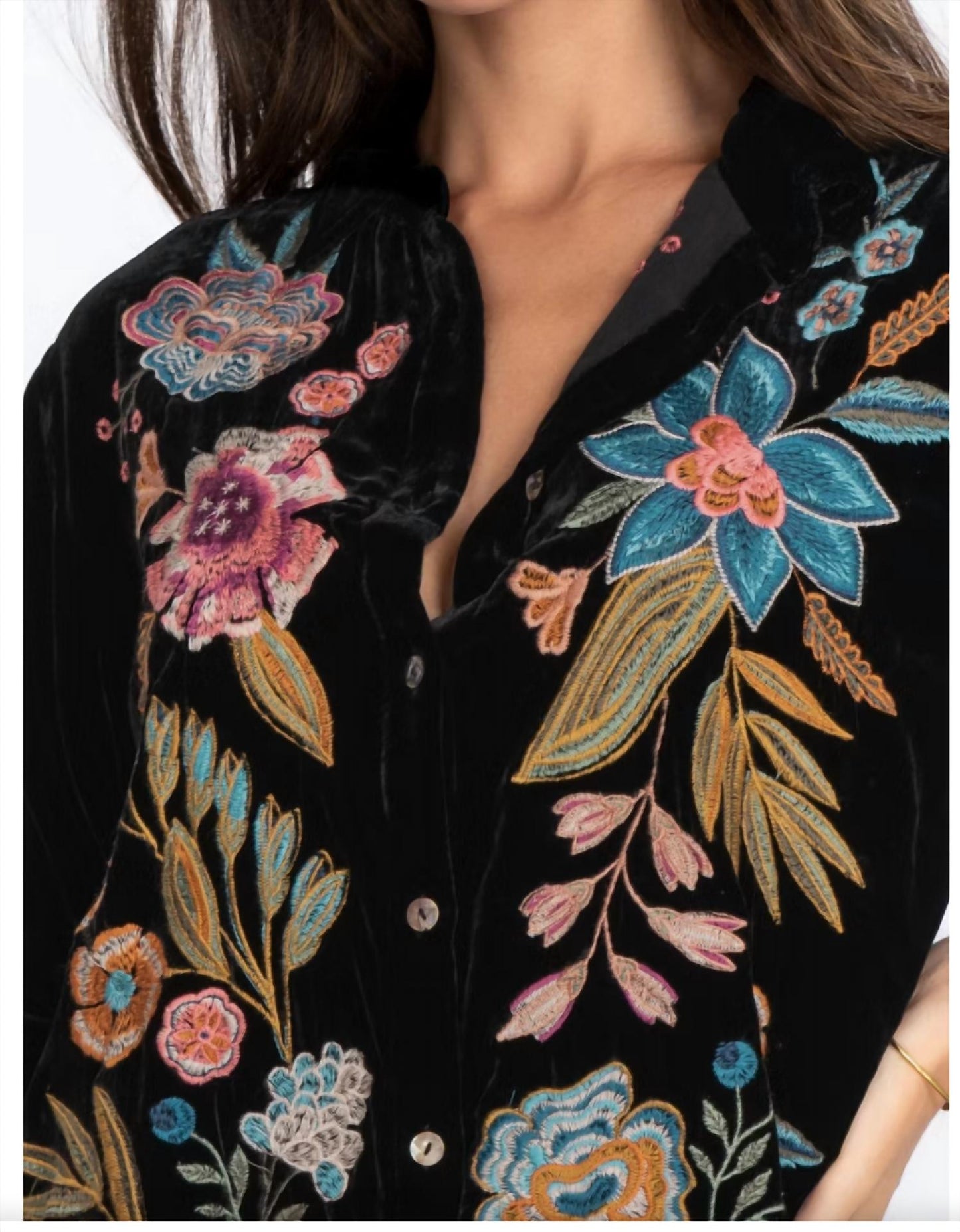Johnny Was - Bianca Velvet Oversized Shirt
