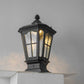 Garden Post Light Black Aluminum Outdoor Column Light
