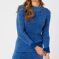 Angel Apparel - Cable Mock Neck Sweater