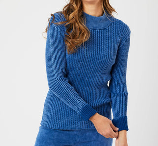 Angel Apparel - Cable Mock Neck Sweater