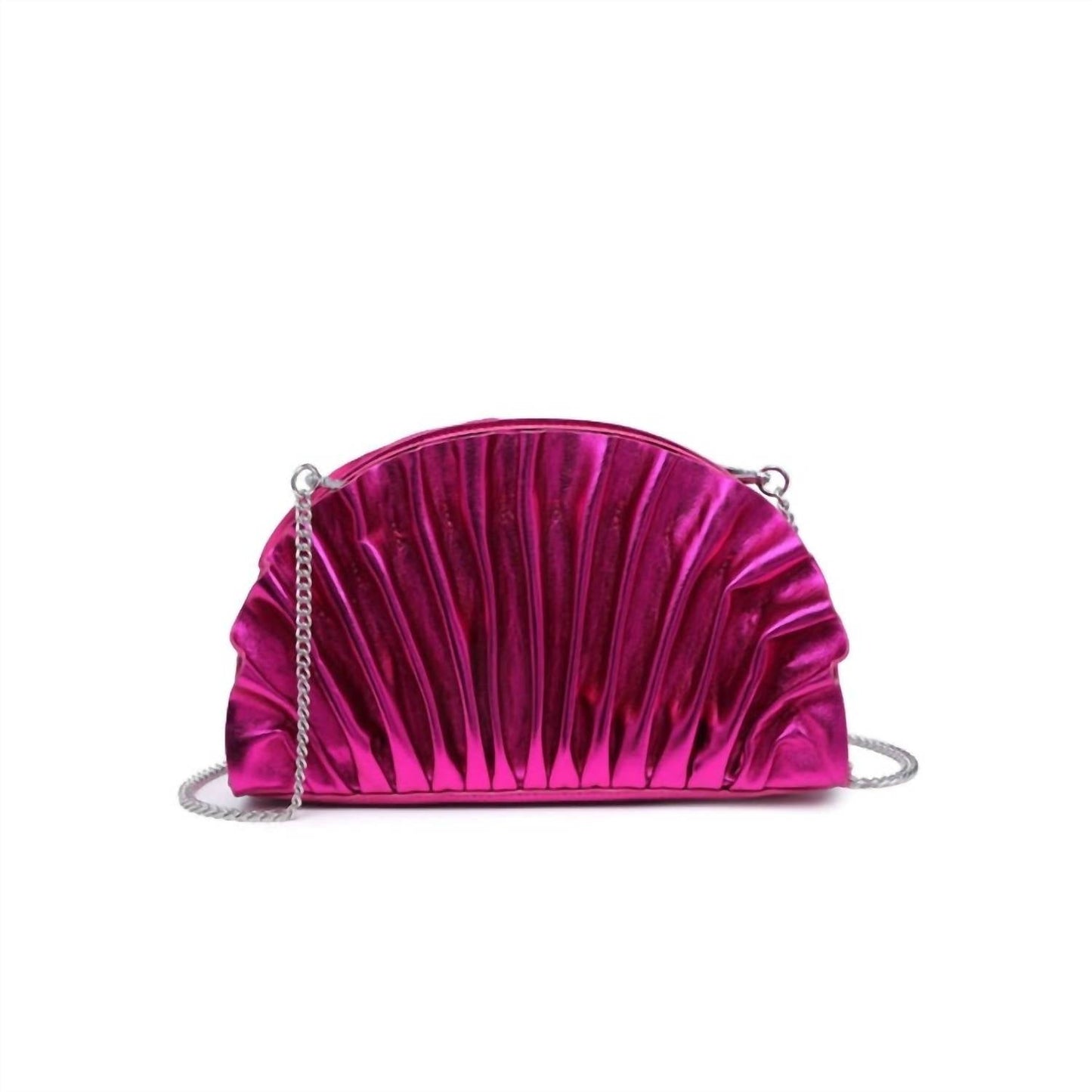 Urban Expressions - Women's Ariel Pleated Metallic Crossbody Bag