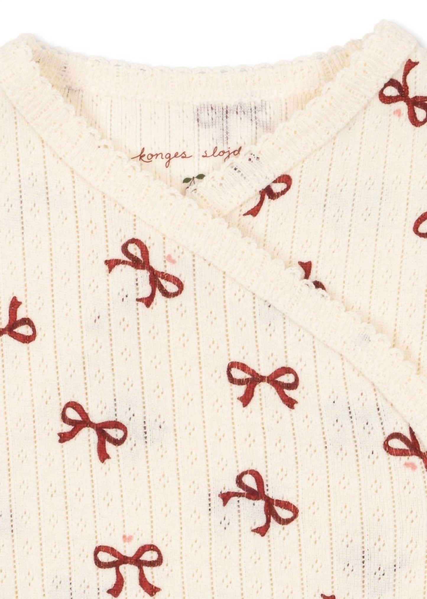 Konges Sløjd - Baby's Minnie Bow Rouge Onesie