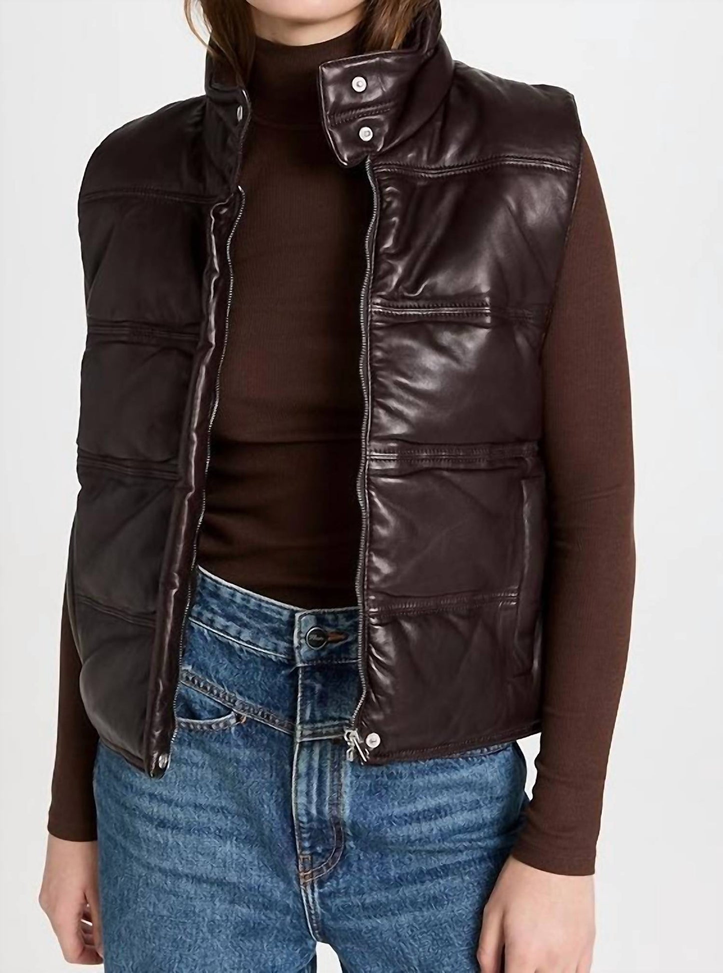 Nili Lotan - Dany Leather Puffer Vest