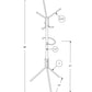 Freestanding Coat Rack with 6 Hooks and Hanging Bar