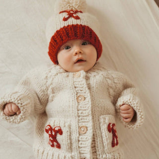 Huggalugs - Baby Girls Or Boys Candy Cane Sweater