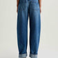 Ag Jeans - Mercer Cuffed High-rise Barrel Jean