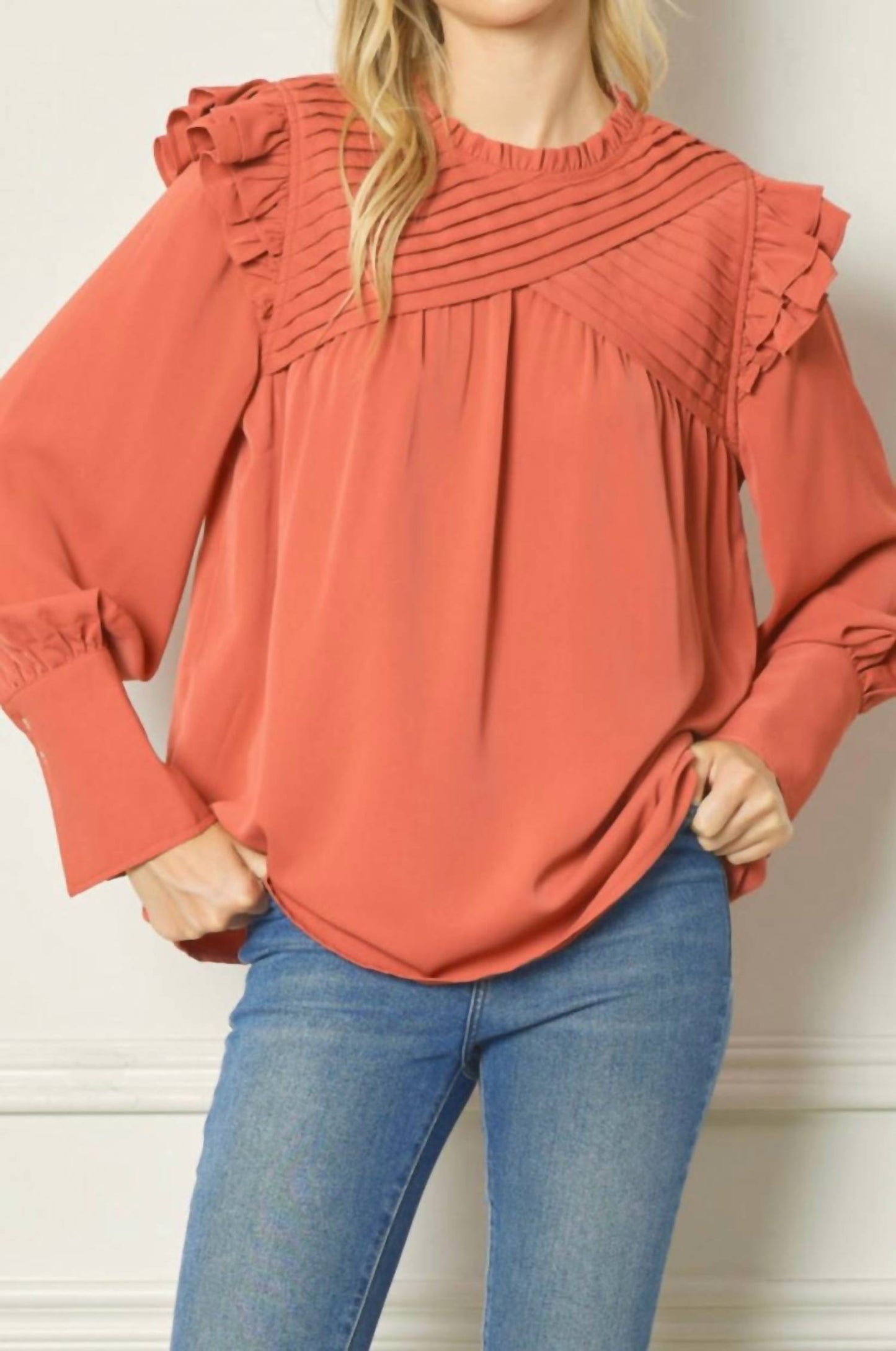 Entro - Pintucked And Pretty Top