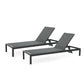 Outdoor Patio Chaise Lounge with 5 Reclining Positions