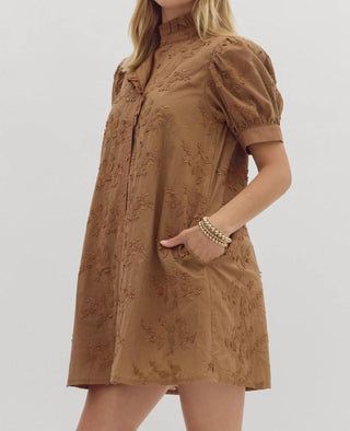 Entro - Graceful Blooms Embroidered Dress