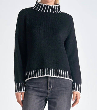 Elan - Stitch Detail Turtleneck Sweater