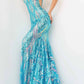 Jovani - Multicolored Sequin Sleeveless Dress