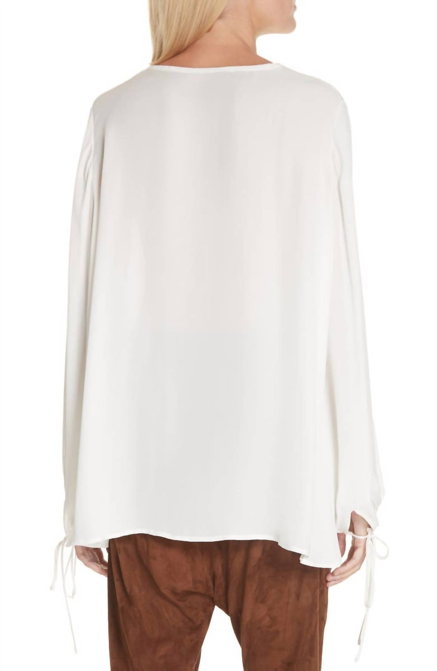 Nili Lotan - RENA TIE NECK SILK TOP