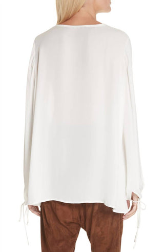 Nili Lotan - RENA TIE NECK SILK TOP